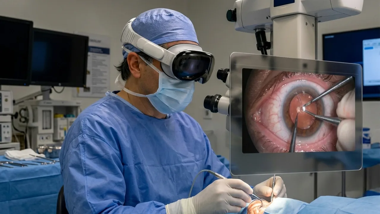 Tıp tarihinde bir ilk! ABD'li cerrah, Apple Vision Pro ile katarakt ameliyatı gerçekleştirdi
