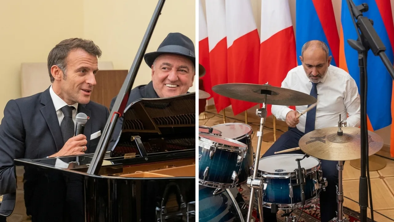 Erivan’daki zirveye damga vuran anlar! Paşinyan çaldı, Macron söyledi