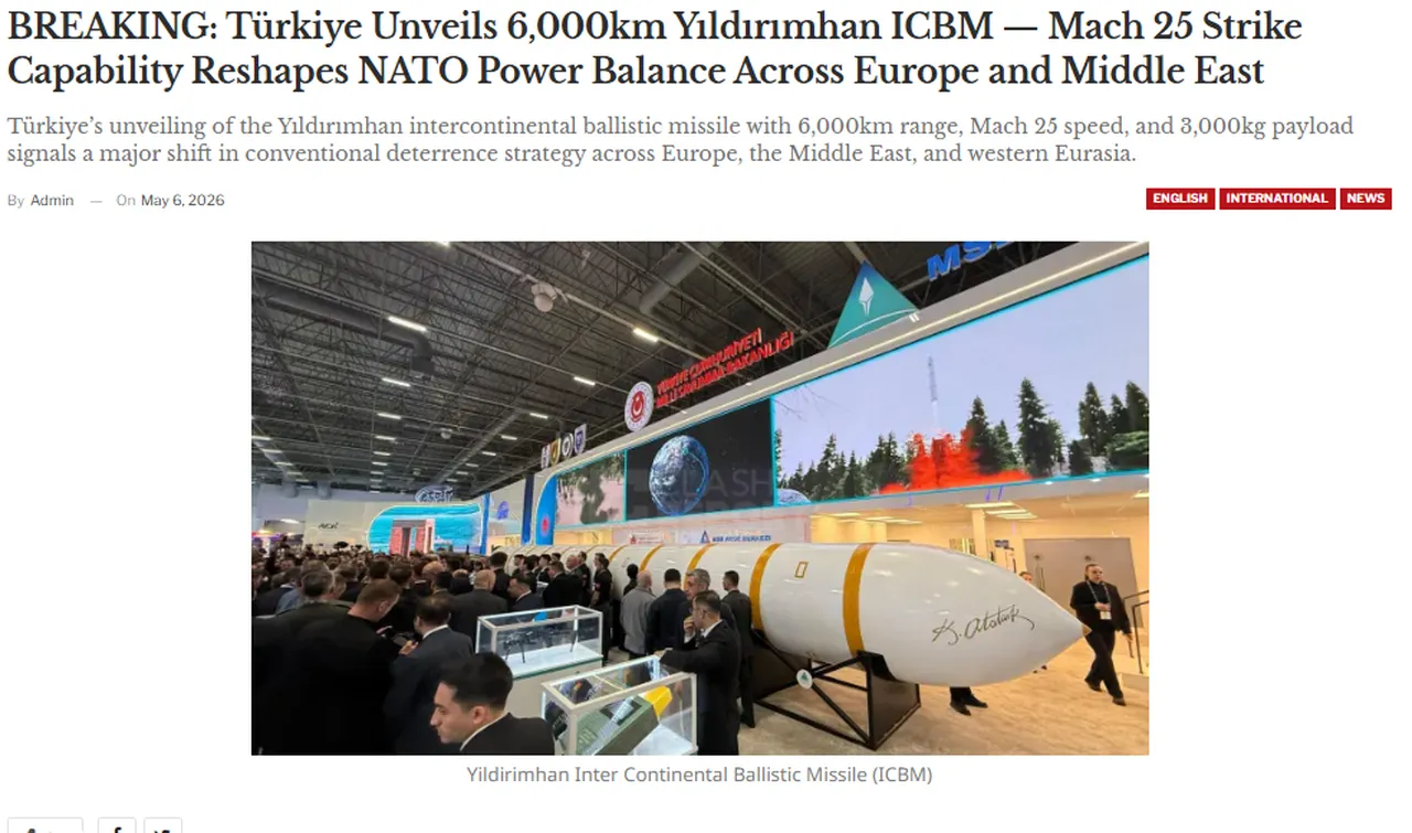Defence Security Asia manşeti / Türkiye Gazetesi