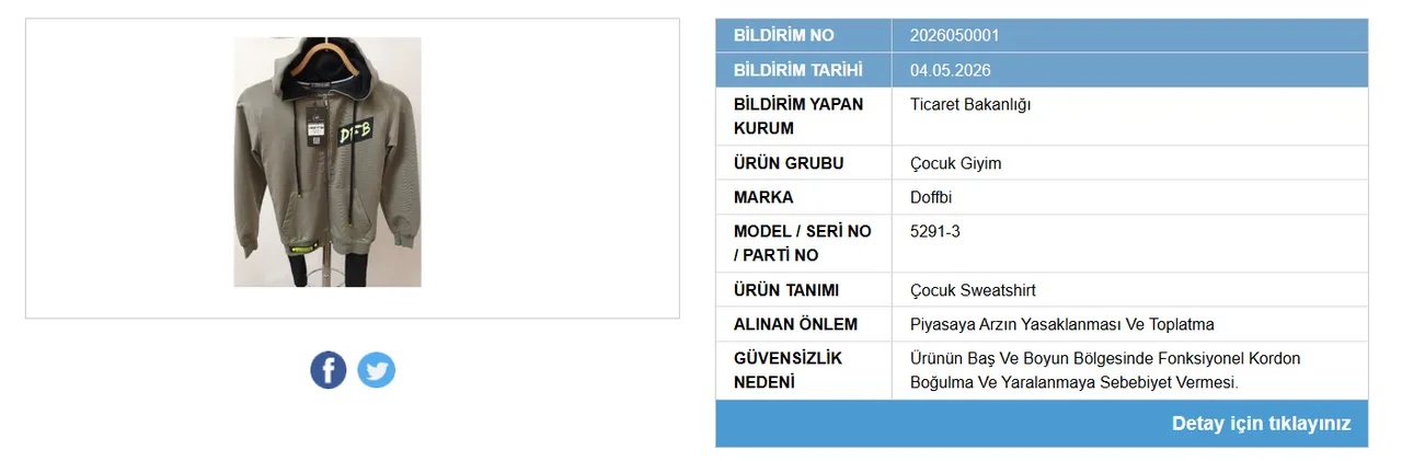 Bakanlık markayı ifşa etti! Ölüm riski var, piyasadan toplatılıyor