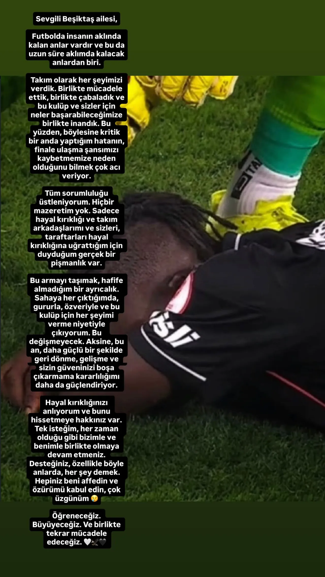 Olaitan'ın Instagram paylaşımı