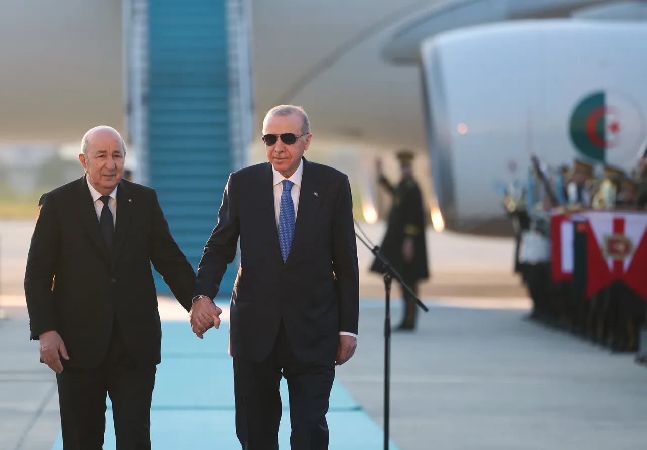 Erdoğan, Cezayir Cumhurbaşkanı Tebbun'u resmi törenle karşıladı