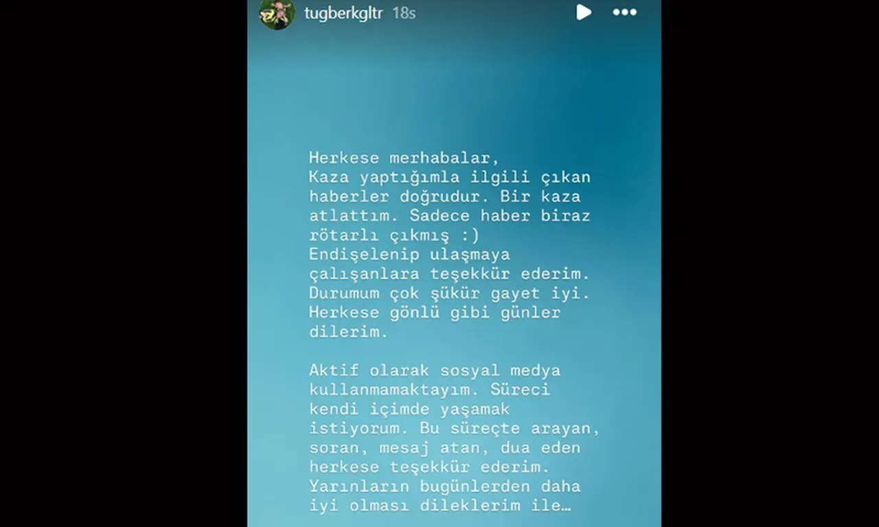 Güllü’nün oğlu Tuğberk kaza geçirdi! Sağlık durumunu açıkladı