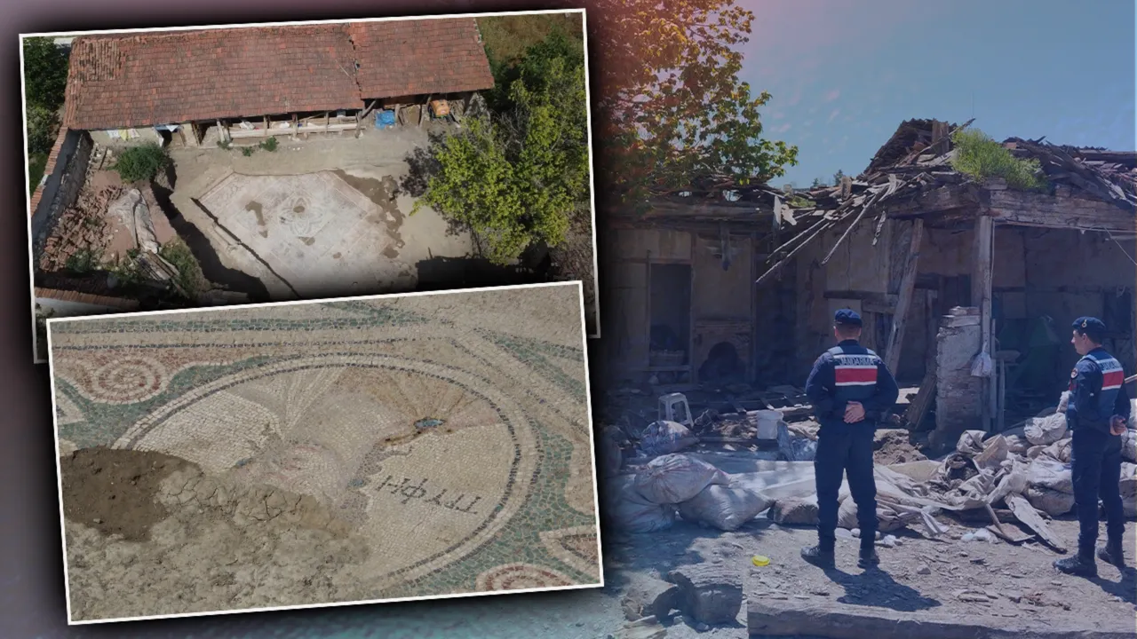 Kaçak kazıdan ‘Roma mirası’ çıktı! 'Çingene Kızı' mozaiğine benziyor…Milattan sonra 2'nci ve 4'üncü yüzyıla ait olabilir
