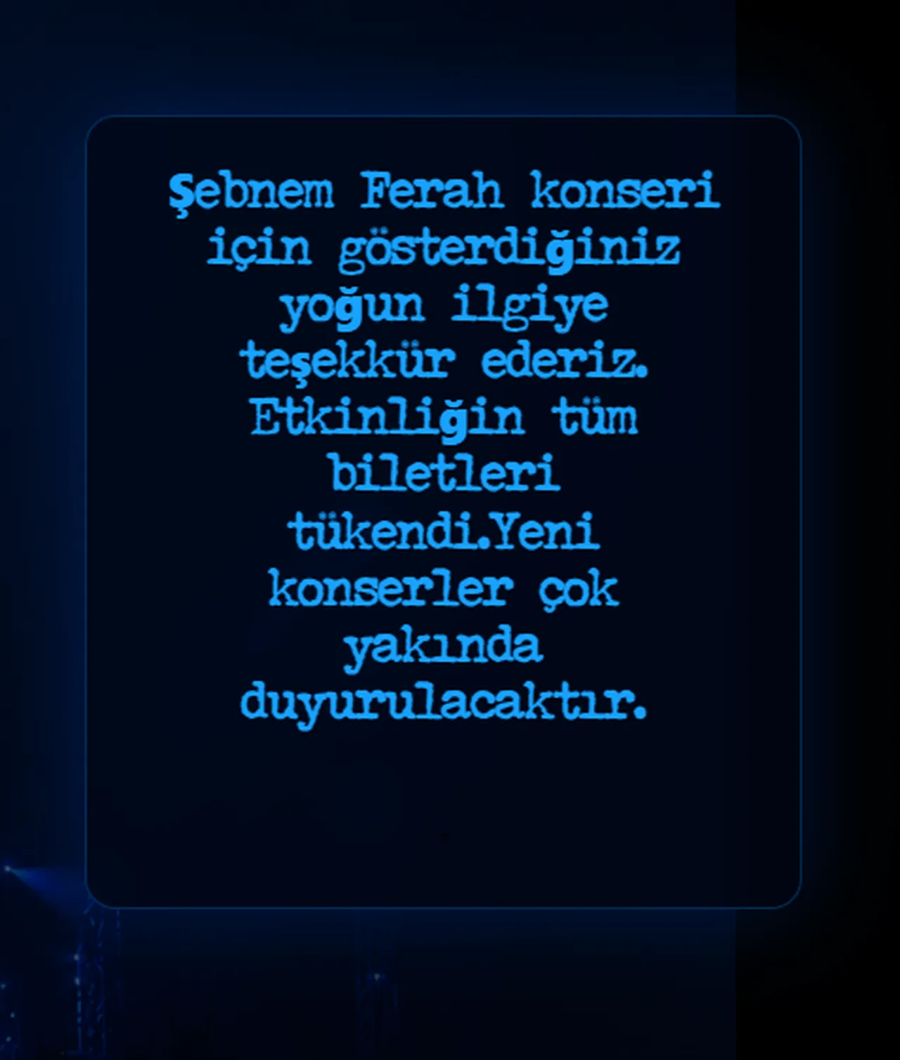 Şebnem Ferah konser biletleri tükendi mi? Biletixten açıklama geldi