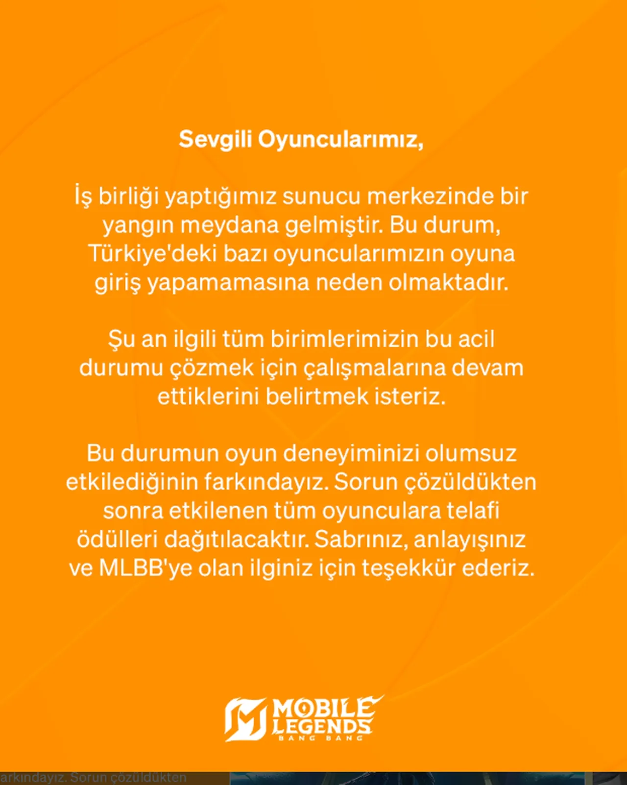 Mobile Legends neden açılmıyor, çöktü mü? Şirketten yangın açıklaması geldi
