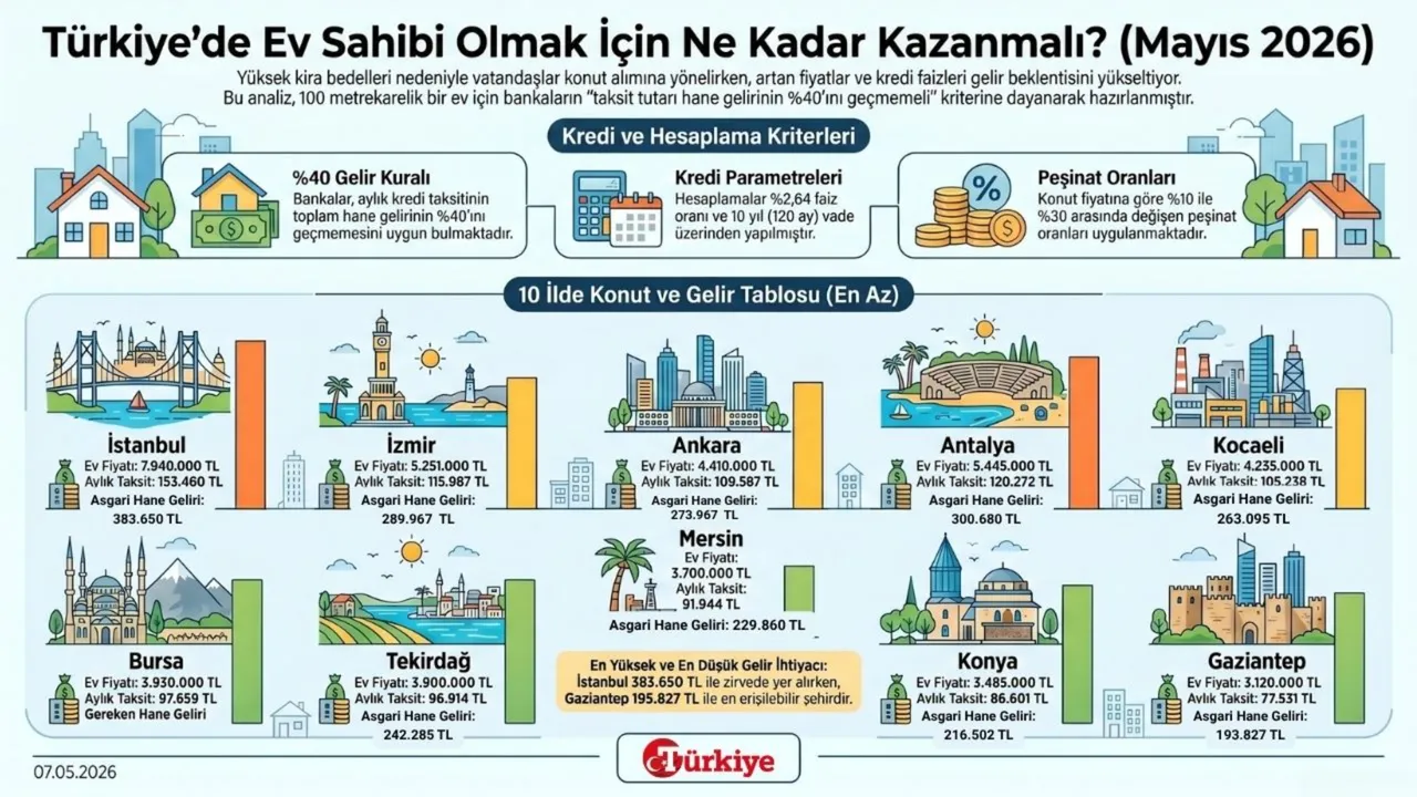 Türkiye'de Ev Sahibi Olmak İçin Ne Kadar Kazanmalı? (Mayıs 2026)