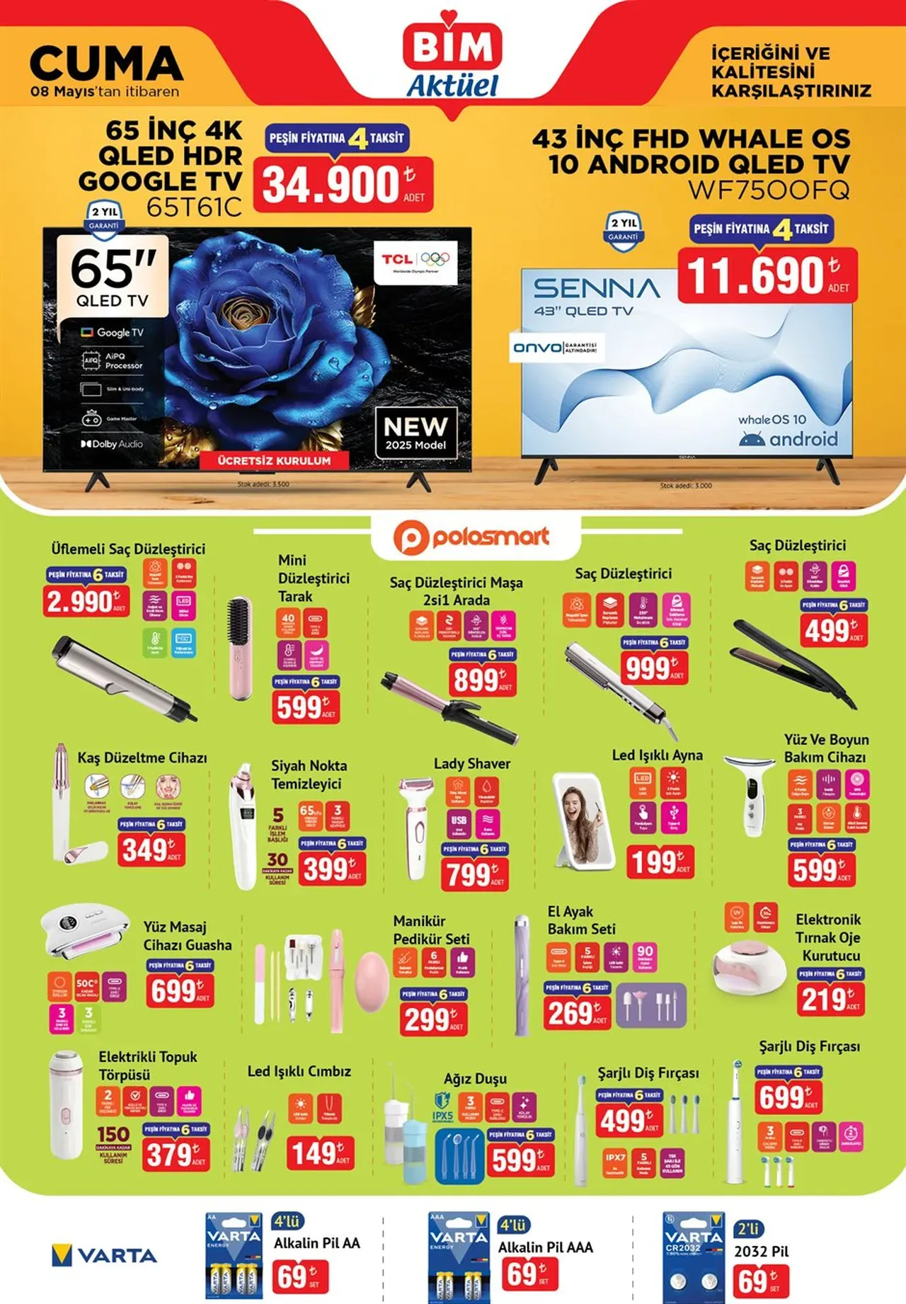 8 Mayıs BİM aktüel kataloğu tam liste satışta! BİMde bu Cuma neler var?