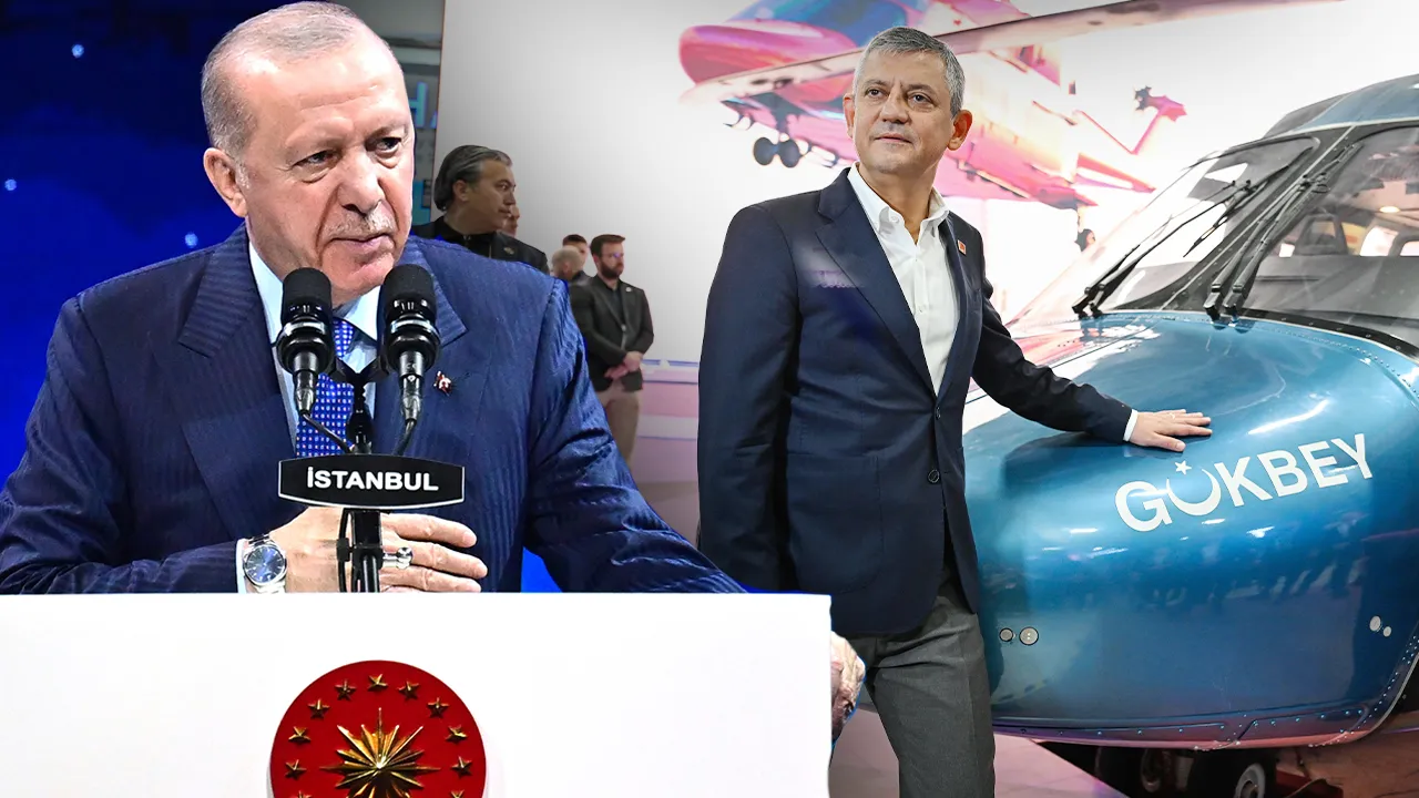 Cumhurbaşkanı Erdoğan SAHA 2026'da! Fuarı ziyaret eden Özel'e gönderme yaptı