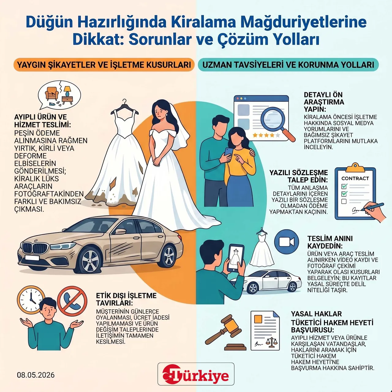 Düğün öncesi kiralama krizi! Şikayetler artıyor: Parayı peşin aldılar, yırtık elbise gönderdiler — #ŞikayetHattı