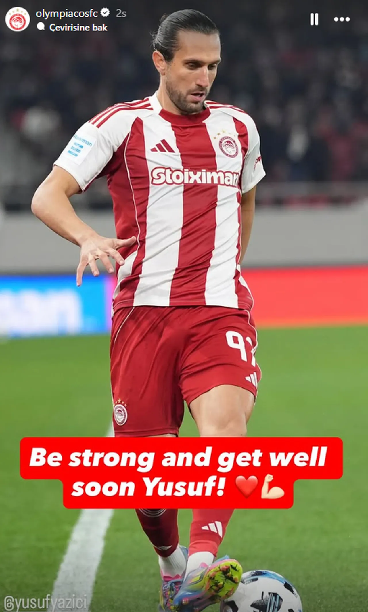 Olympiakos'un Instagram paylaşımı