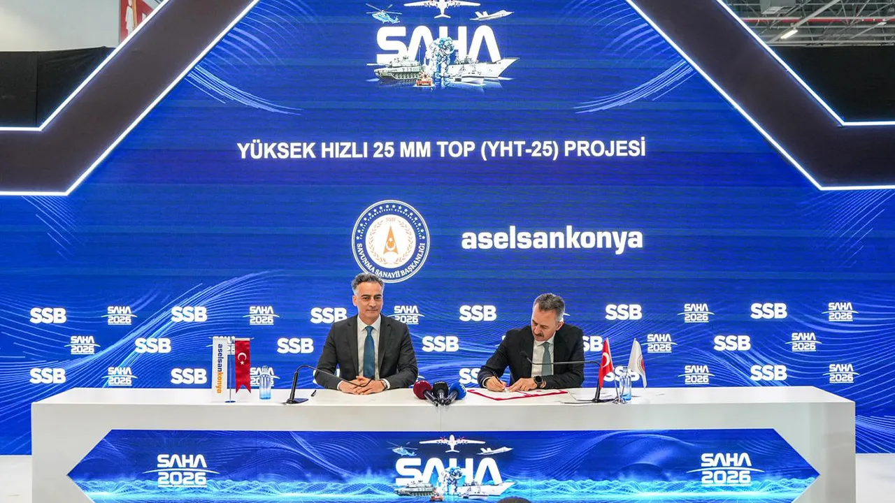 SAHA 2026’ya damga vuran anlaşma! Yüksek hızlı 25 mm top için imzalar atıldı
