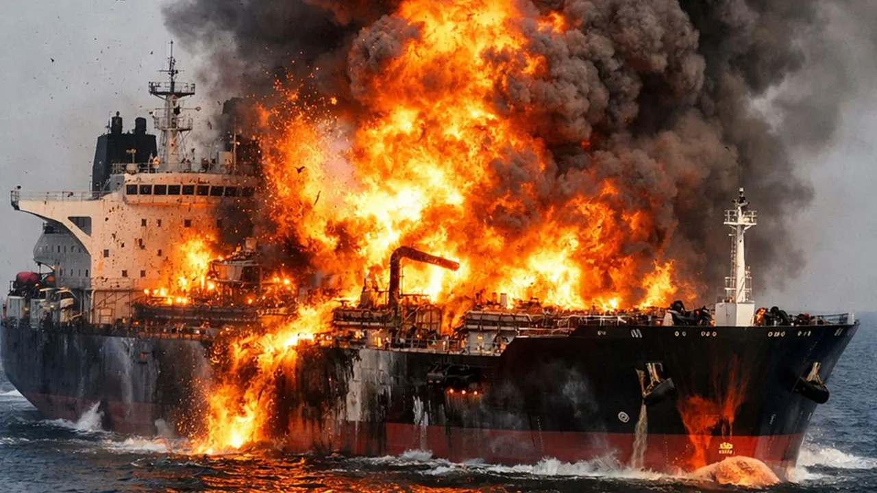 Basra Körfezi'nde patlama! Irak karasularında bir gemi vuruldu 