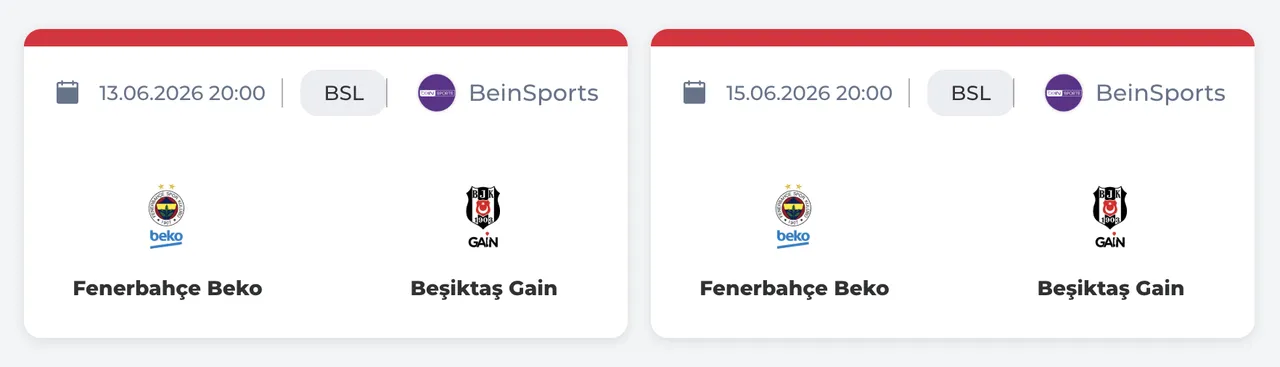 Basketbol Süper Ligi finali ne zaman, Beşiktaş GAİN-Fenerbahçe Beko maçı hangi kanalda yayınlanacak?