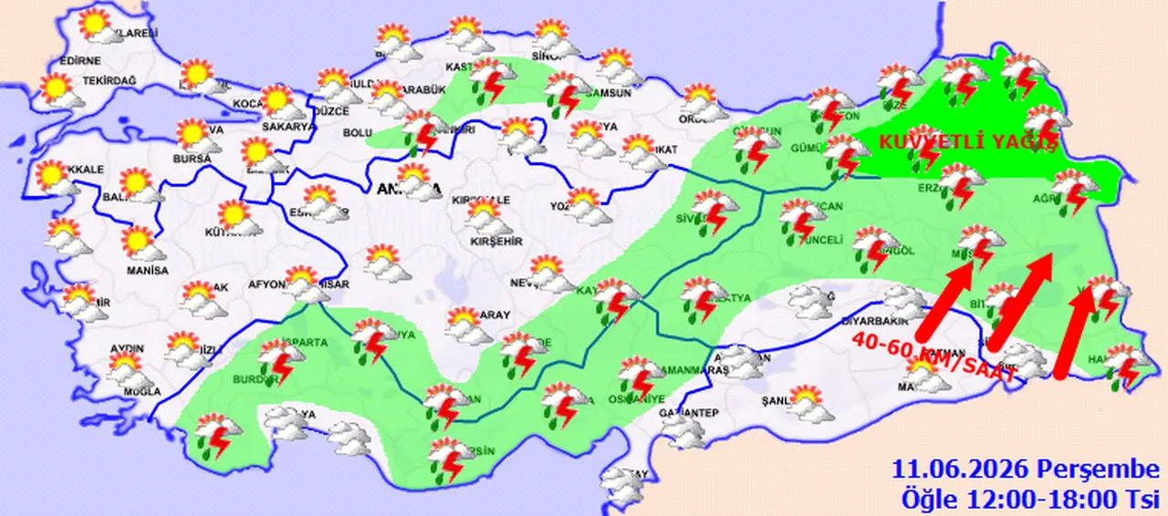 Meteoroloji'den sağanak uyarısı! 11 Haziran yarın hangi illerde yağmur bekleniyor?