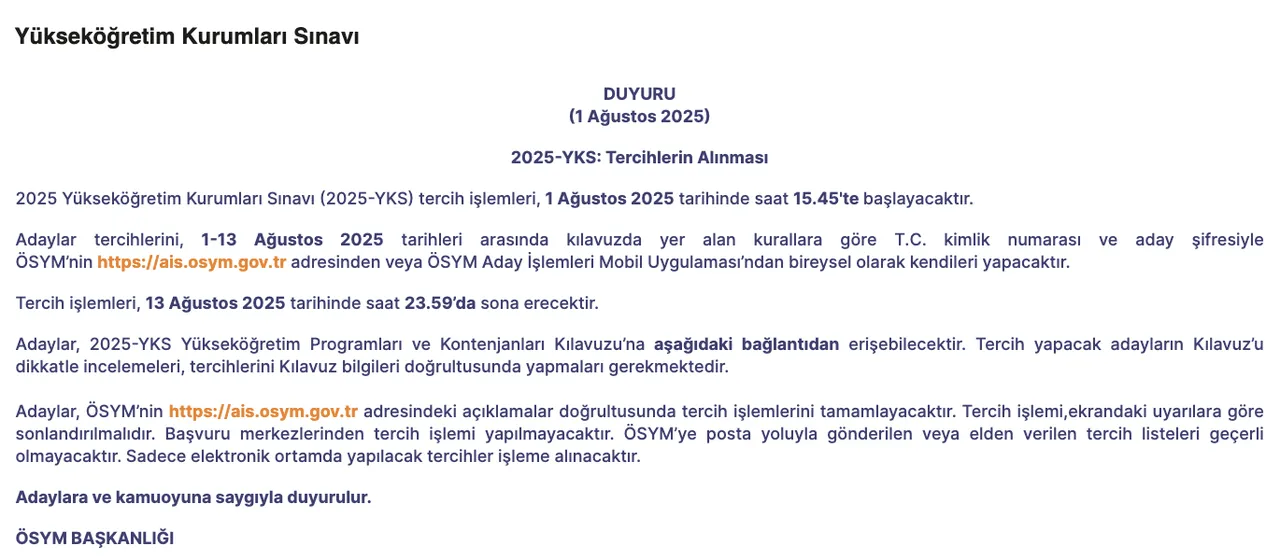 Üniversite sınav sonuçları ne zaman açıklanır, tercihler ne zaman yapılacak? 2026 YKS için geri sayım başladı