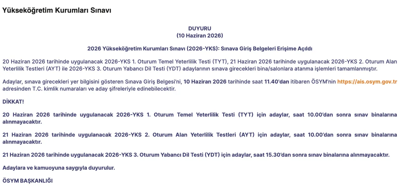 Üniversite sınav sonuçları ne zaman açıklanır, tercihler ne zaman yapılacak? 2026 YKS için geri sayım başladı
