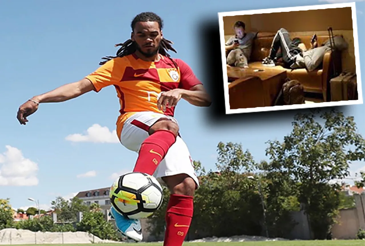 Jason Denayer'in havalimanında çekilen fotoğrafı.