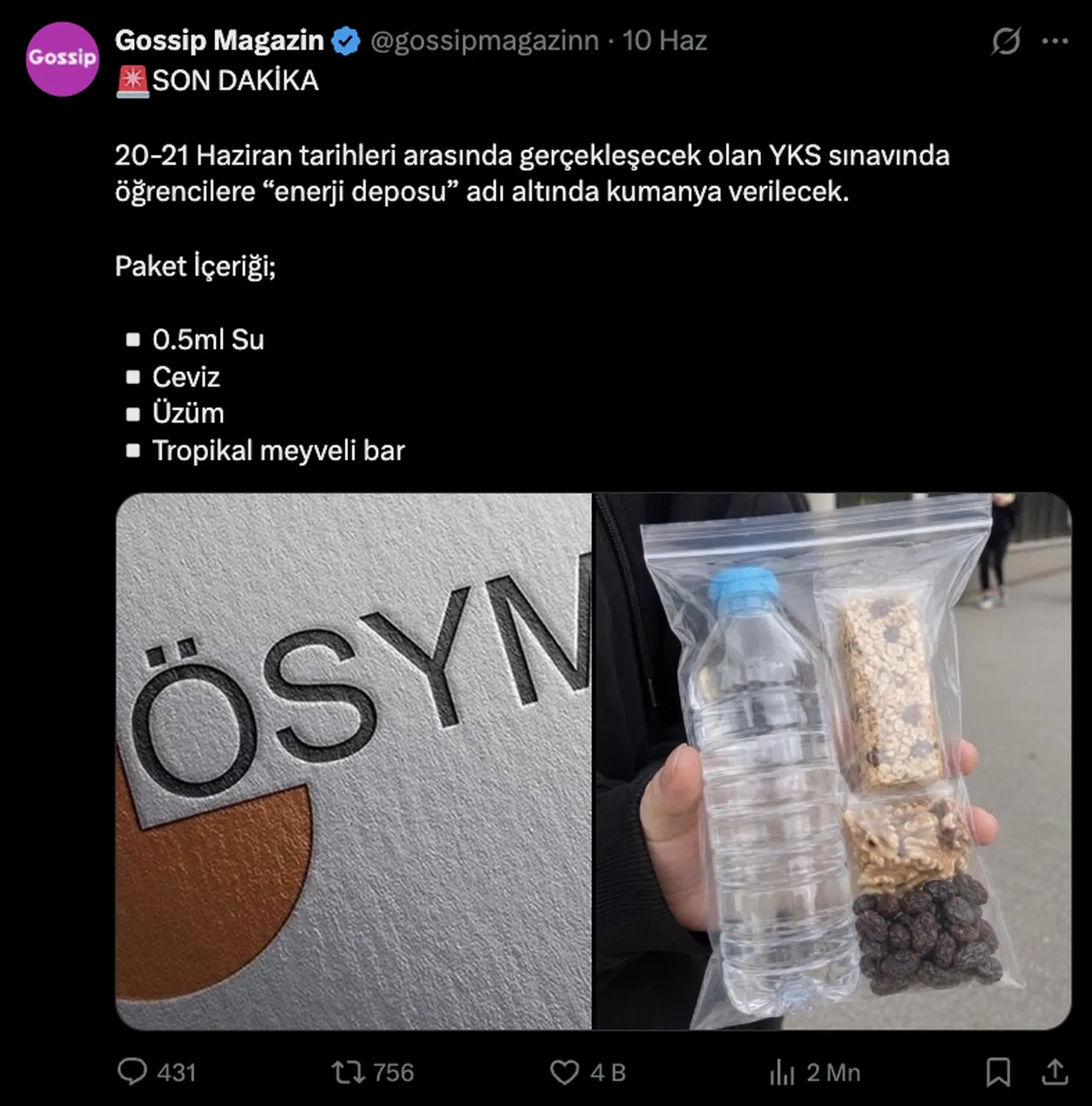 YKS’de yiyecek içecek verilecek mi? Beslenme paketi iddiaları sınav öncesi gündemde!