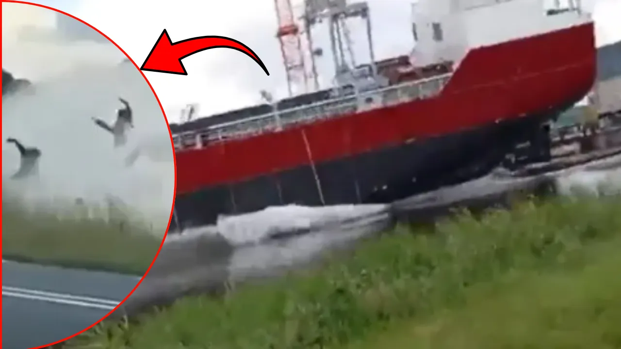 İzlemek için gitmişlerdi, dev dalga bir anda yuttu! Çocuklar metrelerce sürüklendi