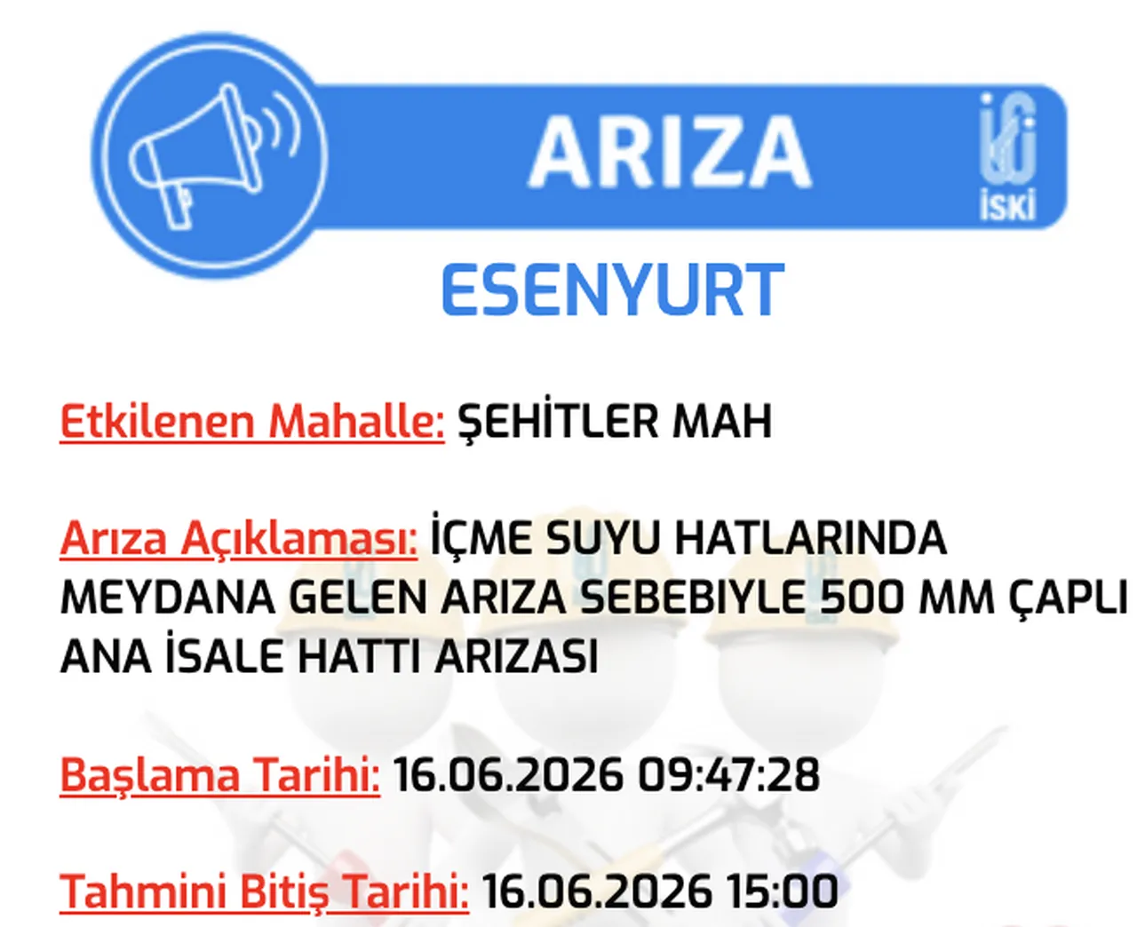 İSKİ su kesintisi 16 Haziran: İstanbul Esenyurt, Fatih ve Üsküdarda sular ne zaman, saat kaçta gelecek?