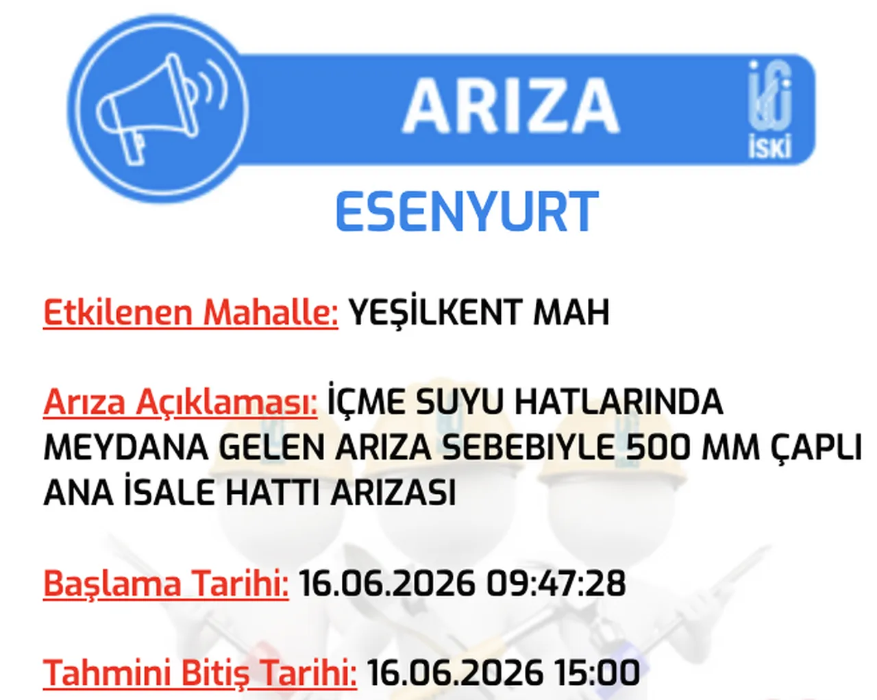 İSKİ su kesintisi 16 Haziran: İstanbul Esenyurt, Fatih ve Üsküdarda sular ne zaman, saat kaçta gelecek?