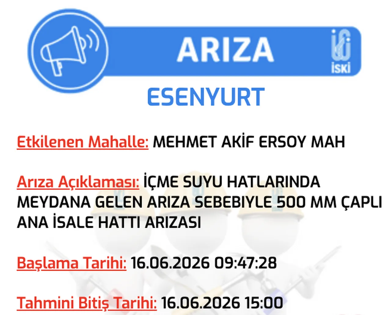 İSKİ su kesintisi 16 Haziran: İstanbul Esenyurt, Fatih ve Üsküdarda sular ne zaman, saat kaçta gelecek?