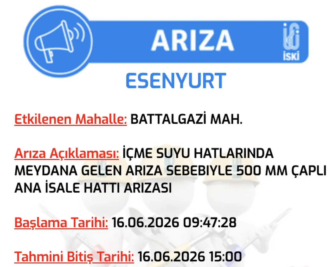 İSKİ su kesintisi 16 Haziran: İstanbul Esenyurt, Fatih ve Üsküdarda sular ne zaman, saat kaçta gelecek?