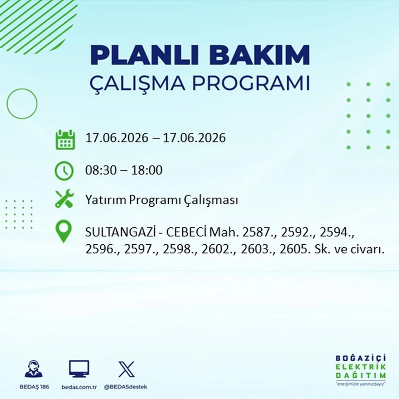 İstanbulda elektrik kesintisi! 21 ilçede 9 saate varan kesinti yaşanacak