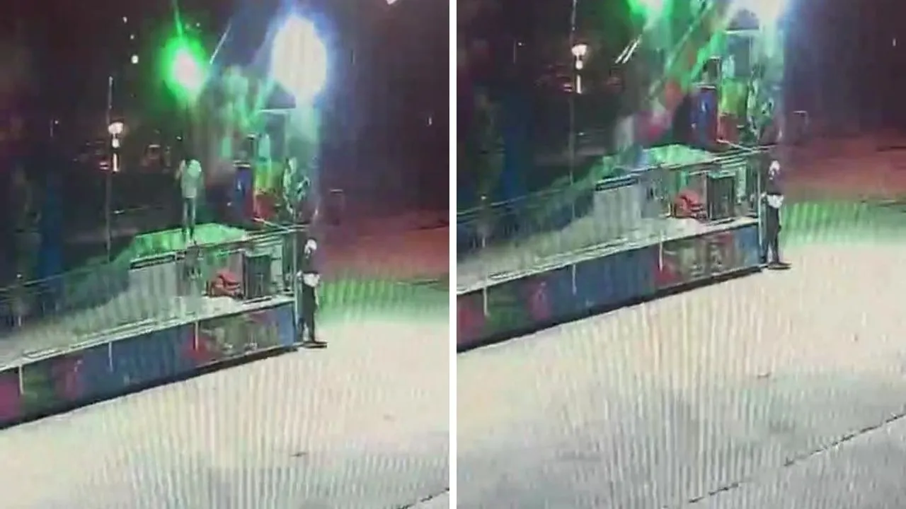 Lunaparkta ranger (kamikaze) çarptı! Feci ölüm kamerada