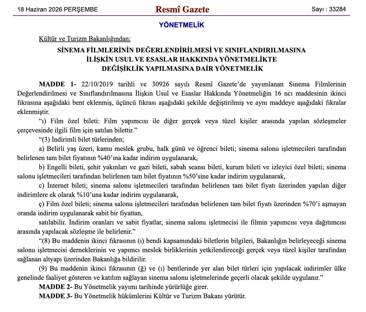 Sinema bileti indirimi ne kadar olacak, halk günü ne zaman, sinema bileti kaç TL?