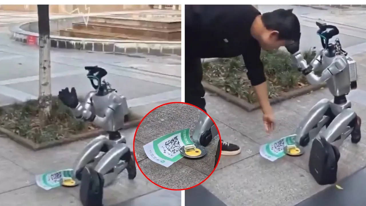 Bu da oldu! Sokakta dilenen robotu görenlerin ağzı açık kaldı! 