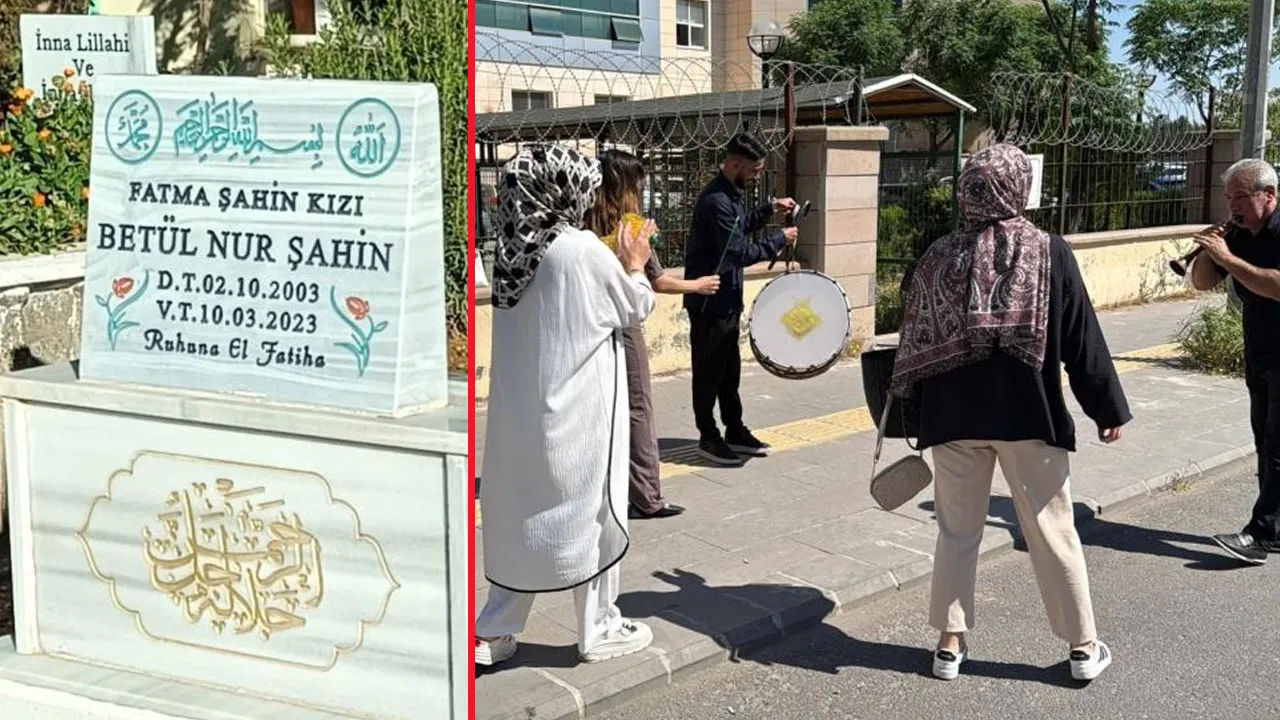 Kızlarının mezar taşına yazılan isim evliliği bitirdi! Ayrılığı davul zurnayla kutladı