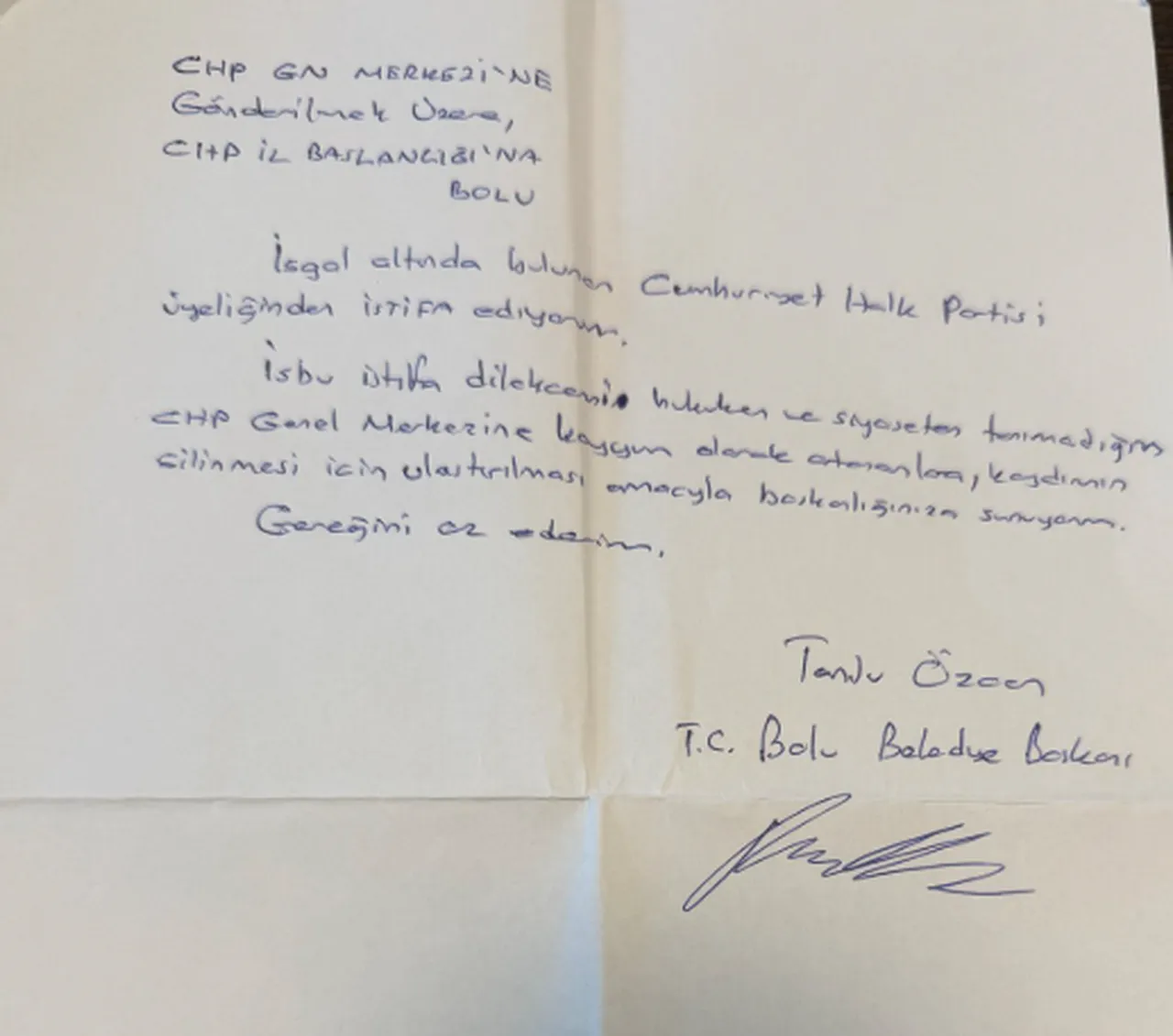 Tutuklu Tanju Özcan, CHP'den istifa etti! Mektubun her satırı zehir zemberek