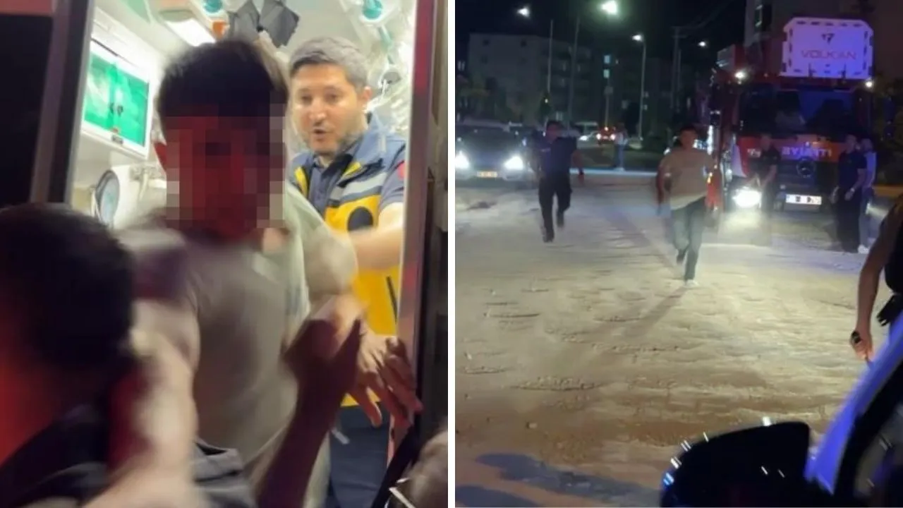 Ambulanstan bir anda fırladı! Gazeteciyi kovaladı