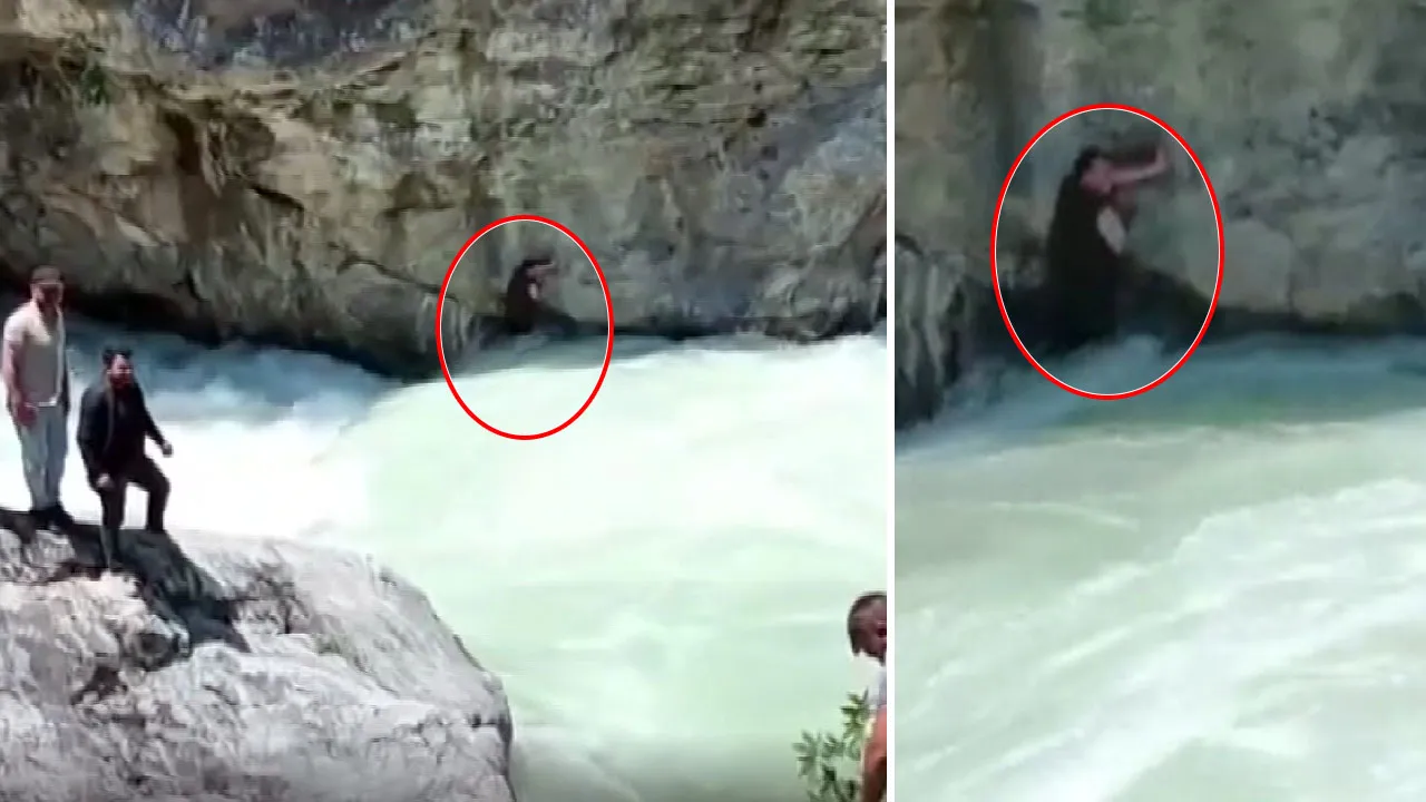 Nehirden cesedi çıkarılmıştı! Kayalıkta mahsur kaldığı anlar ortaya çıktı