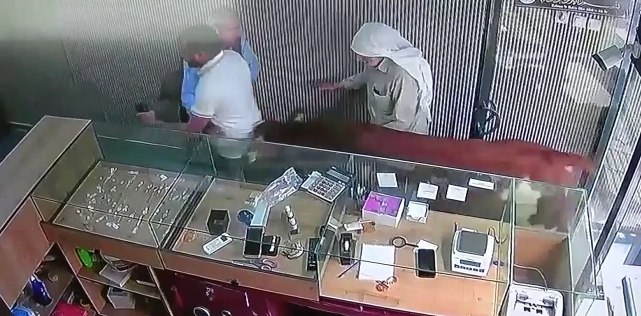Sahibinden kaçan dana kuyumcuya daldı