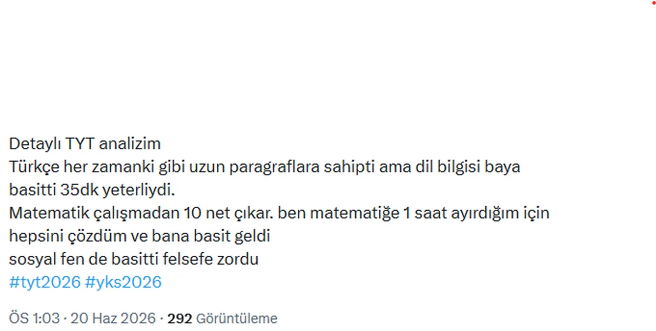 YKS 2026 nasıldı, zor muydu? Adaylardan peş peşe TYT yorumları... "Felsefe ve Türkçe soruları süreyi zorladı"