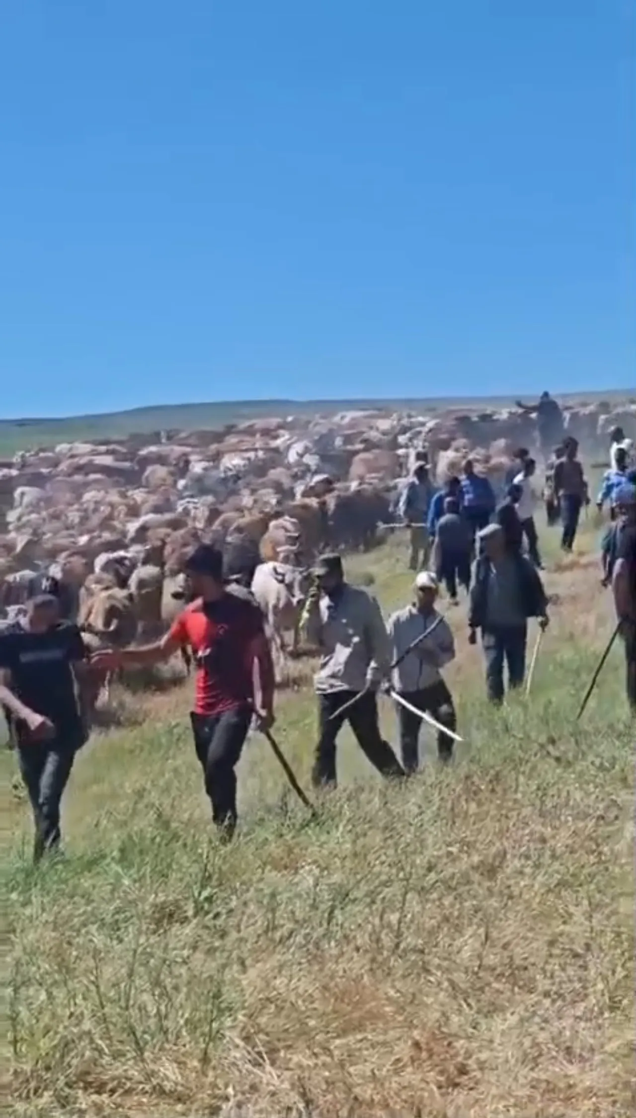 Dehşet anları kamerada: Muş'ta iki köy silahlarla çatıştı! Nedeni yine aynı...