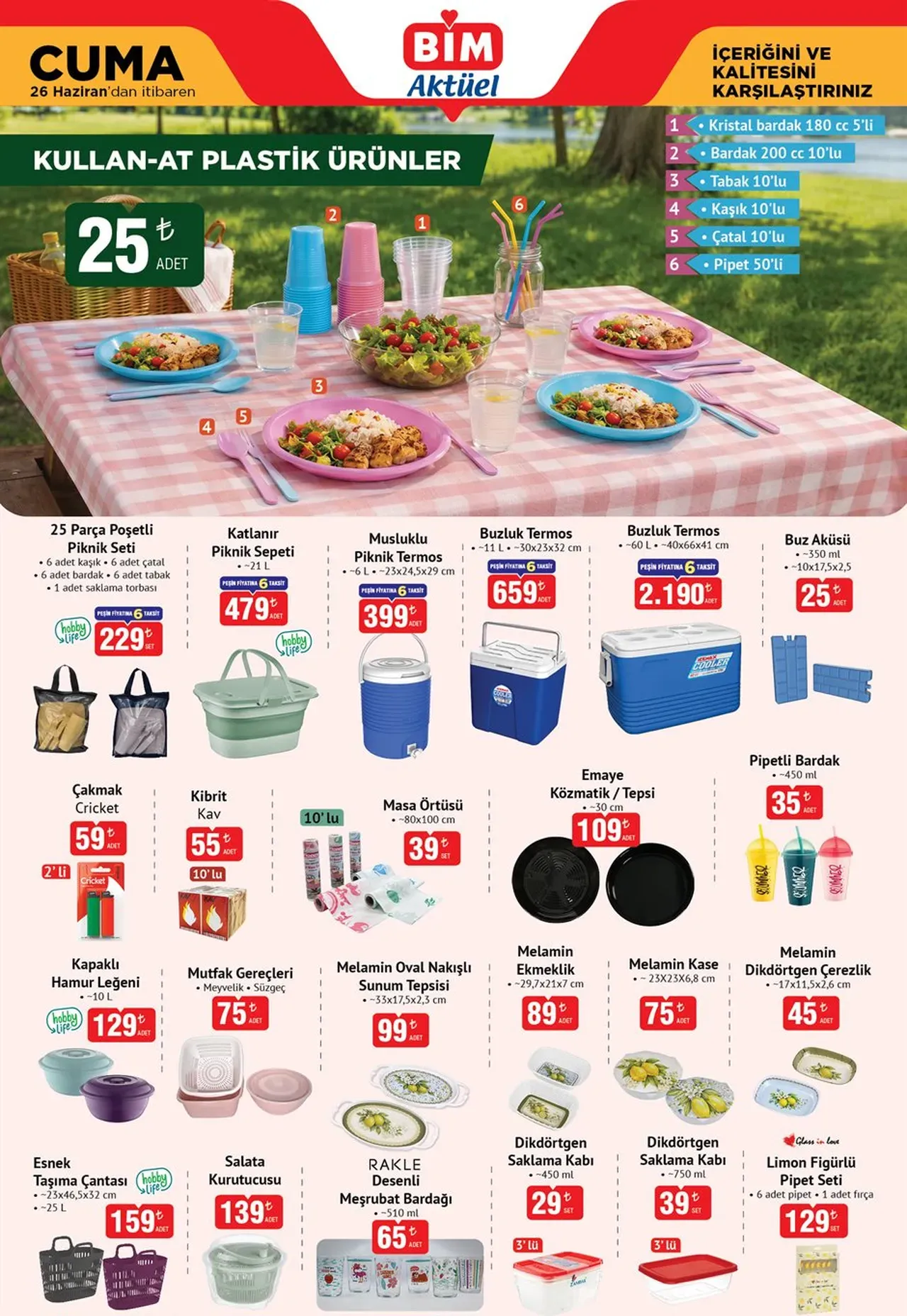 BİM aktüel ürünler kataloğu yenilendi! 23-24-26 Haziran BİMe neler gelecek?