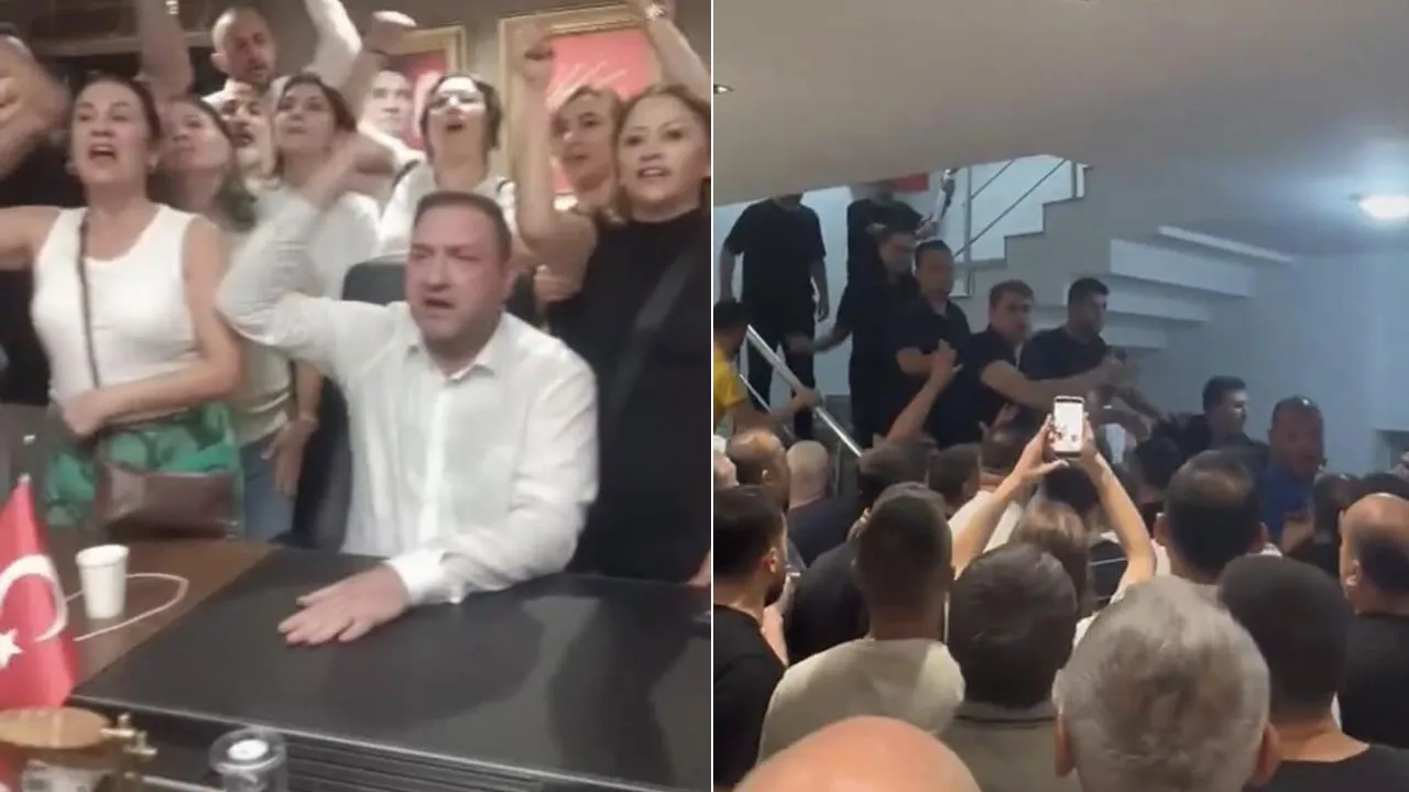 CHP'de olaylı gece! İzmir il binasında arbede yaşandı