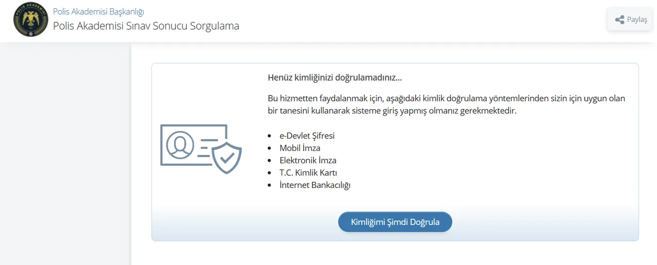 33. Dönem POMEM giriş sınavı sonuçları açıklandı: POMEM sonuç sorgulama ekranı