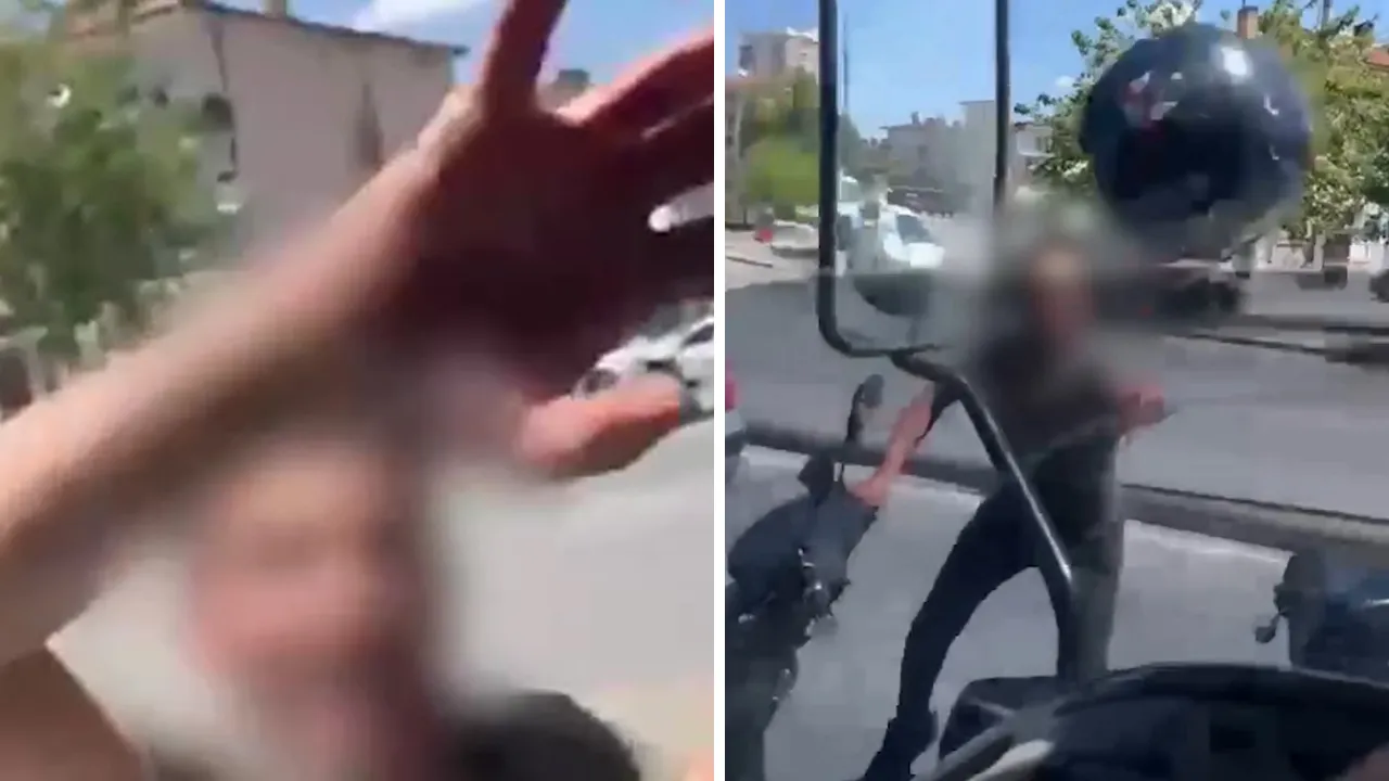 Tartıştığı sürücüye kaskını fırlattı, cezası ağır oldu!