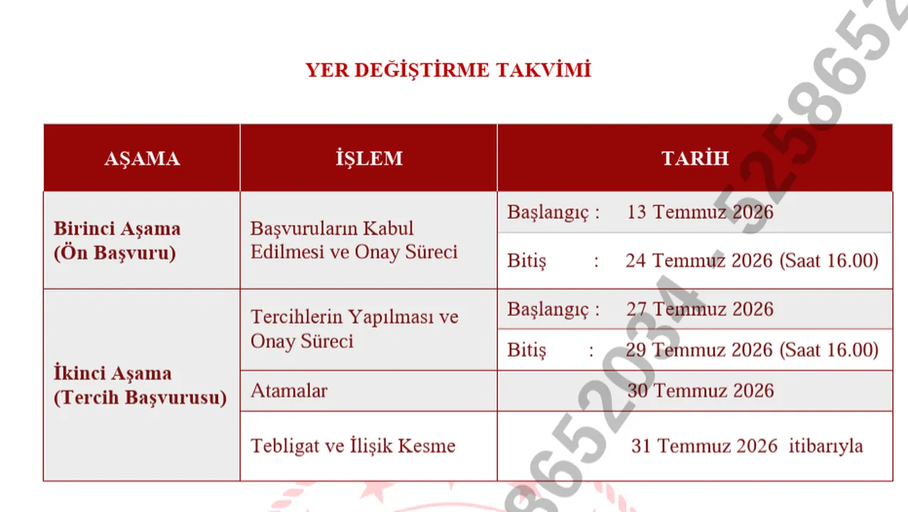 Yaz tatili öğretmen tayin başvuru takvimi belli oldu! İl içi ve iller arası mazerete bağlı atamalar ne zaman?