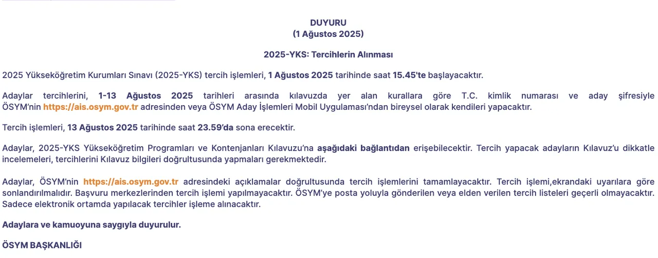 YKS sonuçları ne zaman açıklanacak, tercihler ne zaman? 2026 TYT, AYT ve YDT sınav sonuç tarihleri