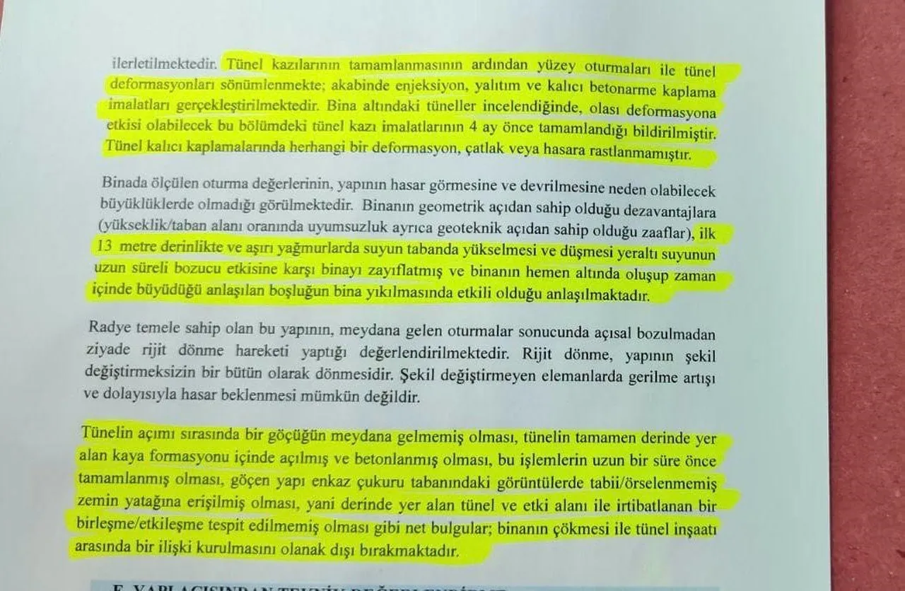 Bir aileye mezar olmuştu! Gebze’de çöken 7 katlı binada bilirkişi raporu hazır! Metro iddiaları çürüdü