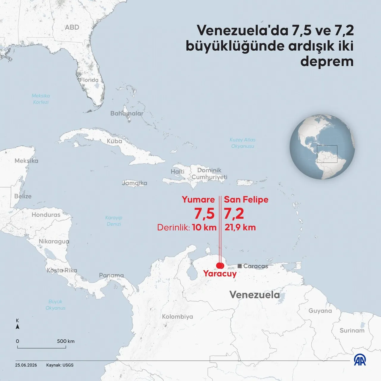 Venezuela nerede, Türkiyeye yakın mı? İki büyük deprem ülkeyi vurdu, OHAL ilan edildi..