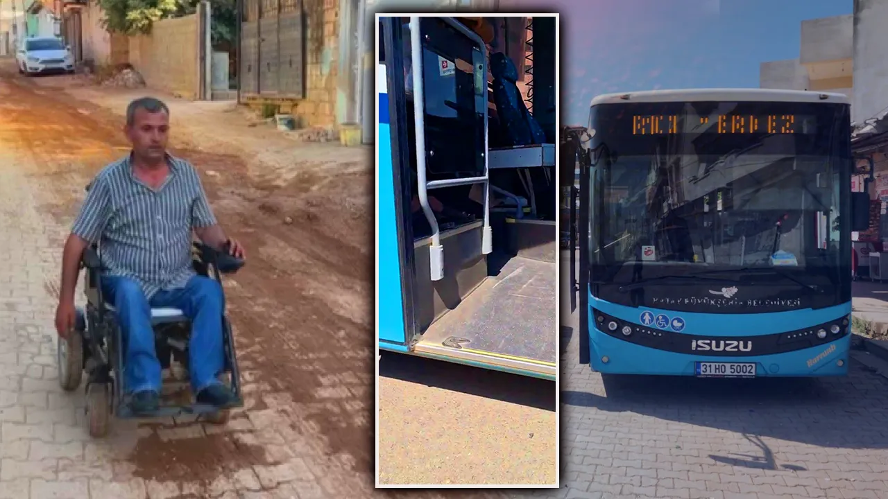 Hatay'da şoförden engelli yolcuya büyük saygısızlık! ‘Hizmetçin miyim?’ deyip rampayı açmadı: Ceza yağdı