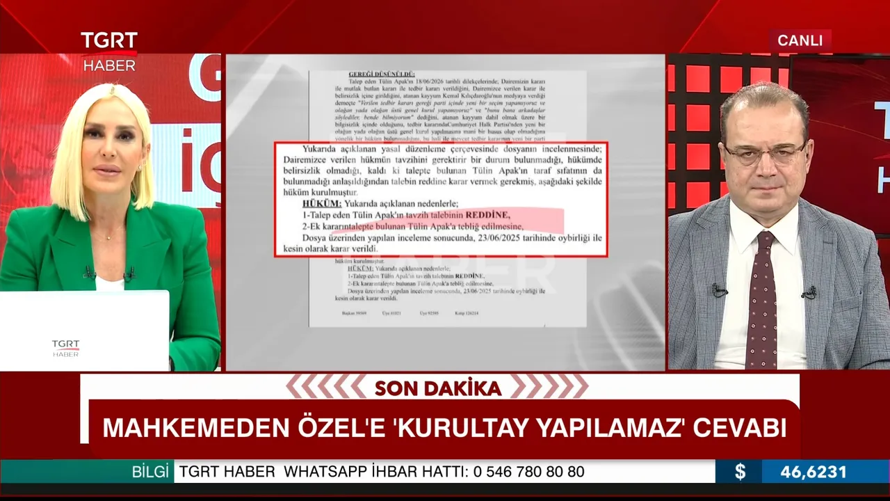 Mahkemeden Özgür Özel’in kurultay talebine ret!