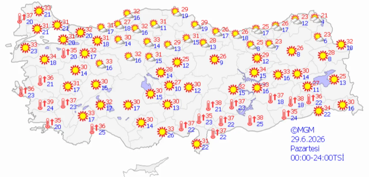 Meteoroloji hava durumu haritası